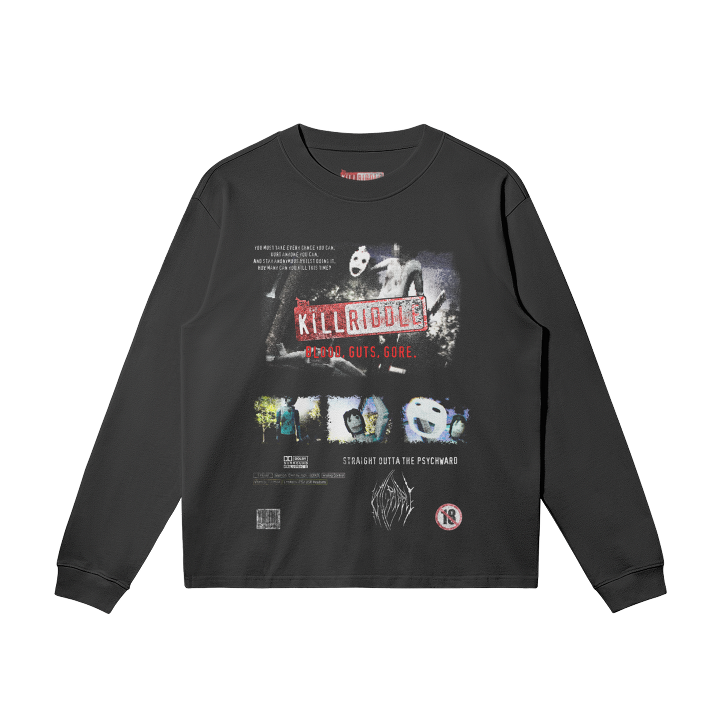 BLOOD GUTS GORE VIDEOGAME LONGSLEEVE