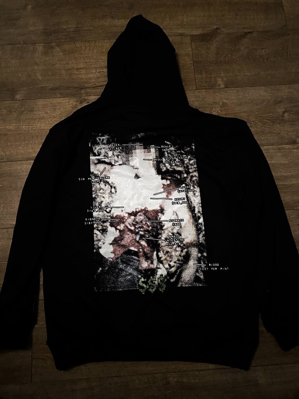 'WORTHLESS' HOODIE SIZE LARGE