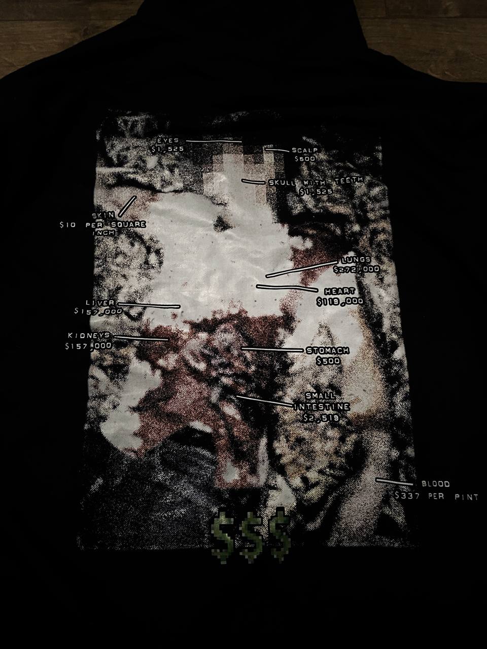 'WORTHLESS' HOODIE SIZE LARGE