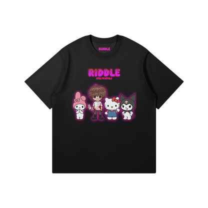 RIDDLE AND FRIENDS PINK / BLACK / WHITE / RED TEE