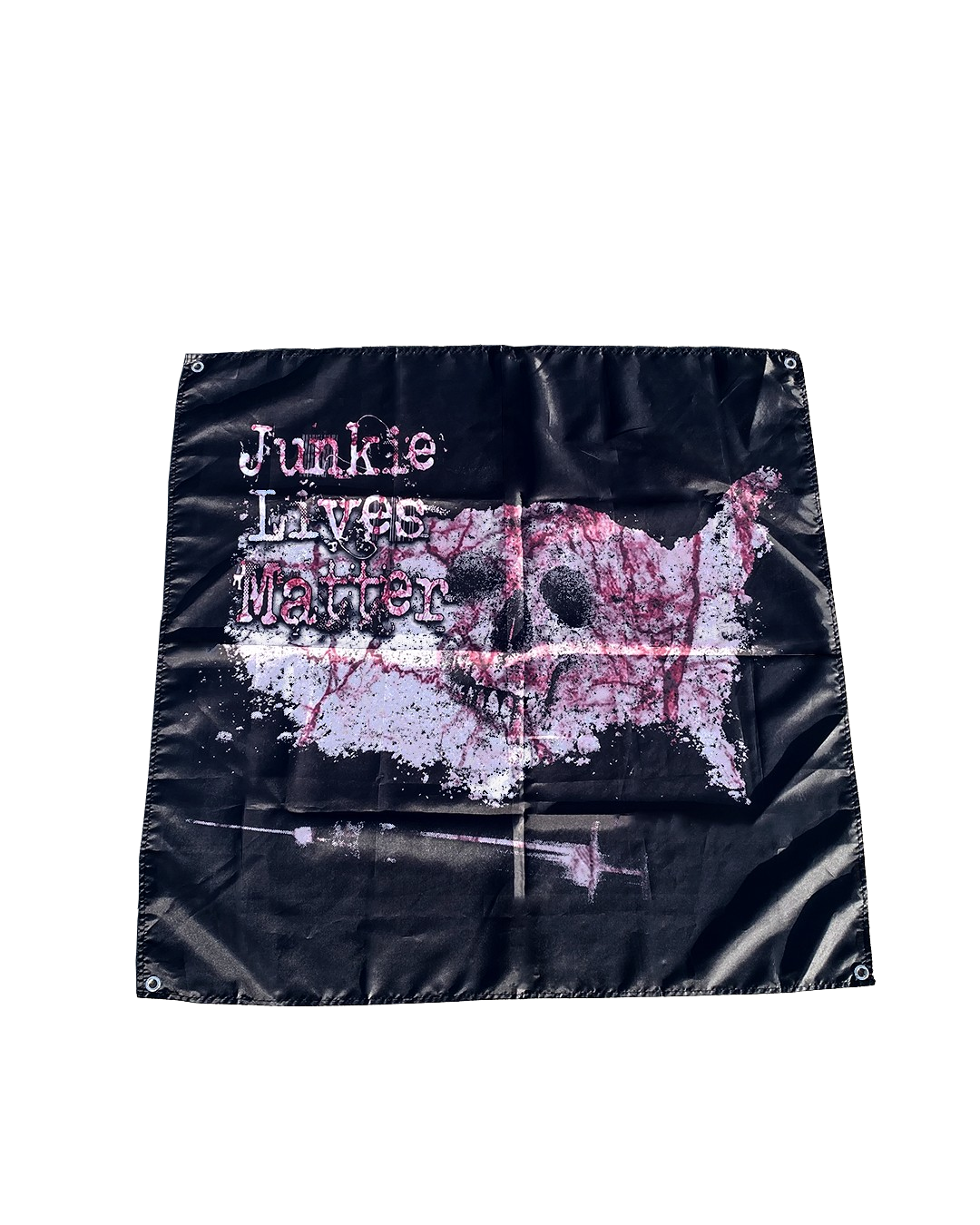 'JUNKIE LIVES MATTER' BLOODY FLAG (PRE-MADE)
