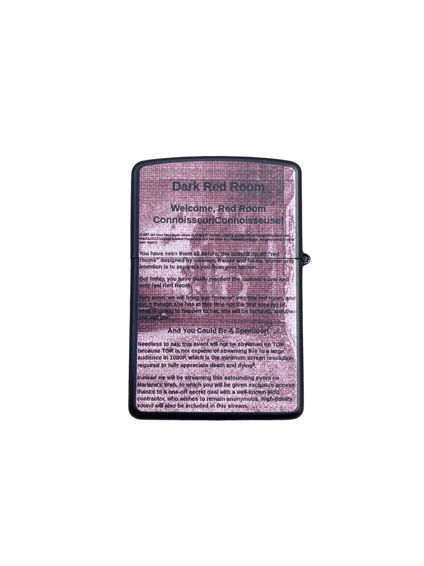 'RED ROOM' ZIPPO [PRE-MADE]