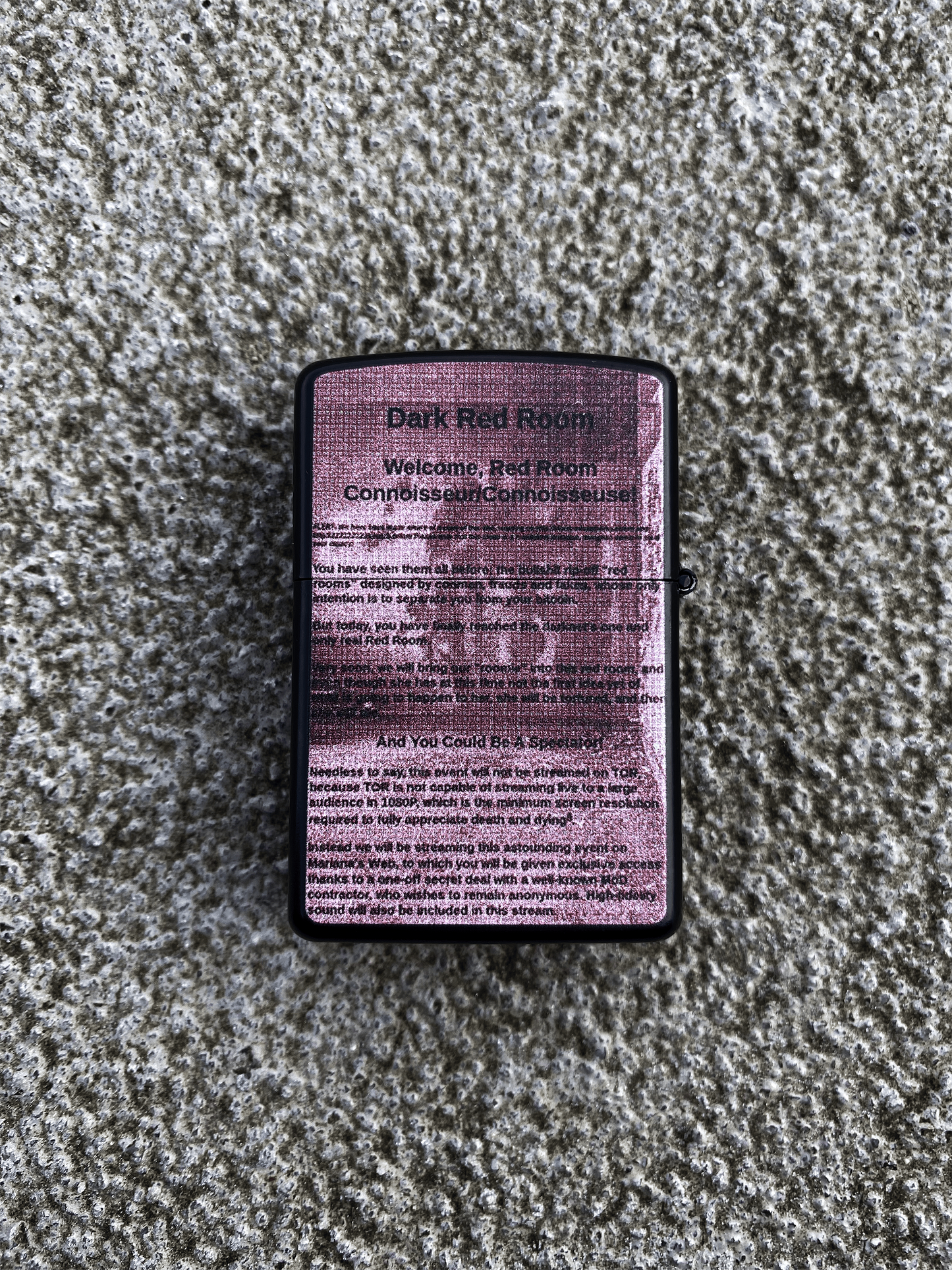 'RED ROOM' ZIPPO [PRE-MADE]