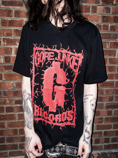 GORE JUNKIE RECORDS TEE BLACK